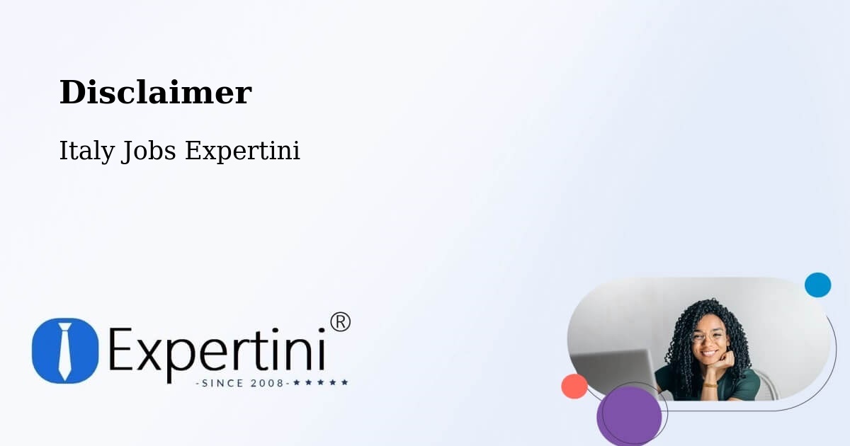Disclaimer – Terni - Italy Jobs Expertini